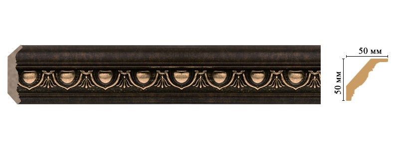 Плинтус потолочный DECOMASTER 155D-56 (50*50*2400мм)