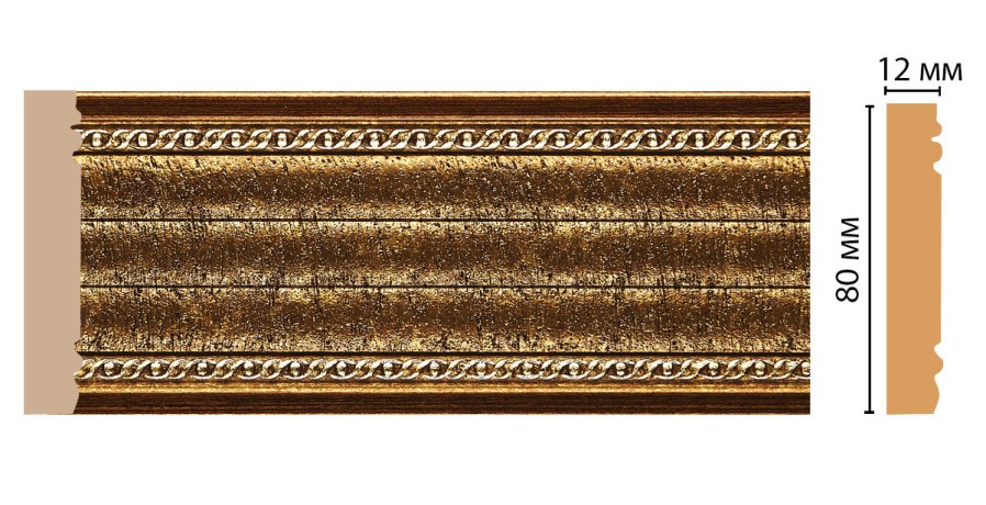 Молдинг DECOMASTER 150-43 ДМ (80*12*2400 мм)